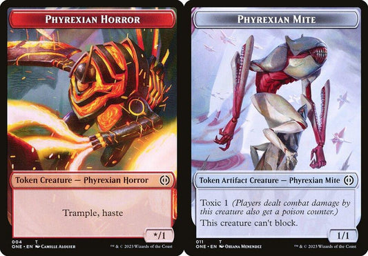 Phyrexian Horror (004) // Phyrexian Mite (011) Double-Sided Token - Foil