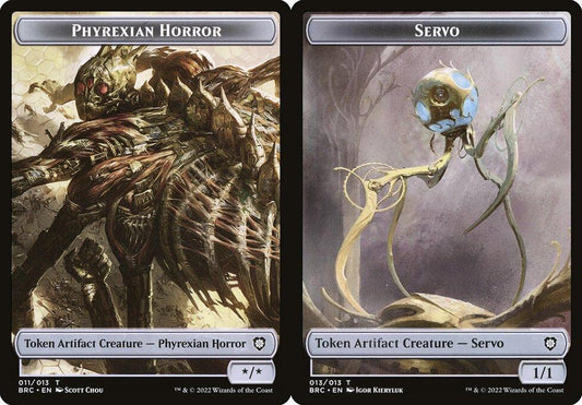 Phyrexian Horror (011) // Servo (013) Double-Sided Token