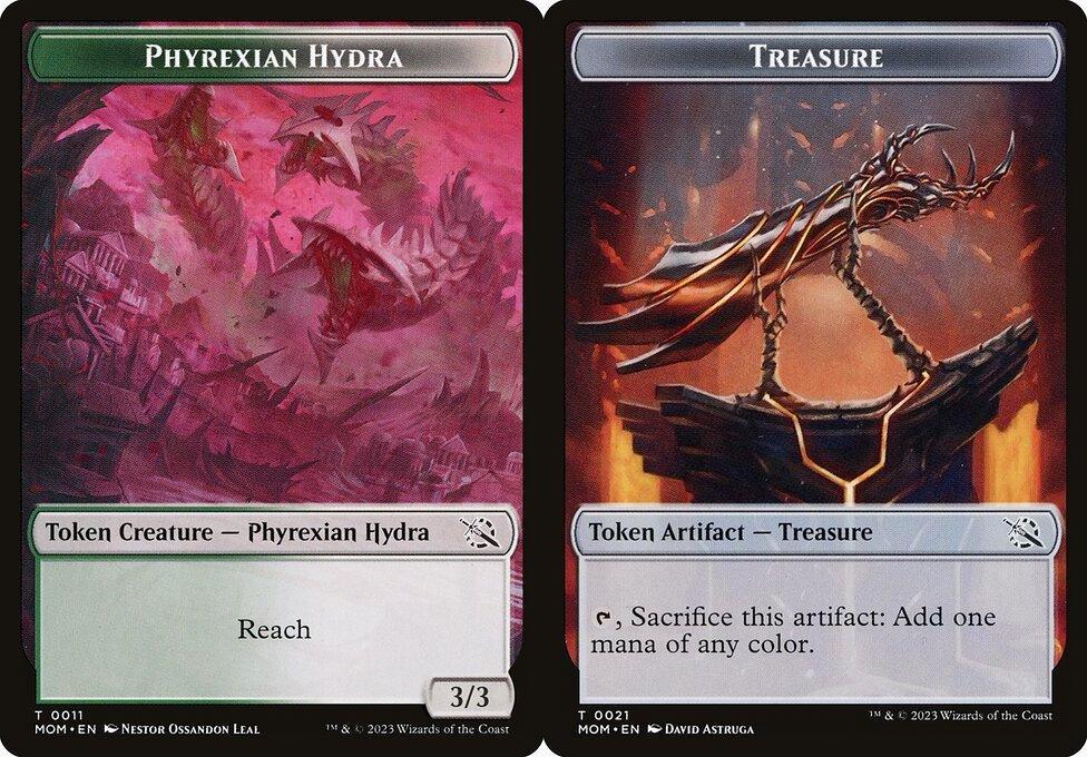 Phyrexian Hydra (0011) // Treasure (0021) Double-Sided Token - Foil
