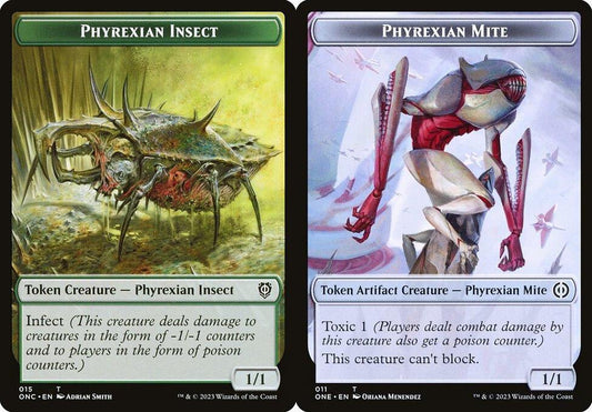 Phyrexian Insect (015) // Phyrexian Mite (011) Double-Sided Token