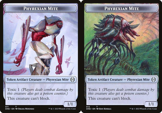 Phyrexian Mite (011) // Phyrexian Mite (012) Double-Sided Token
