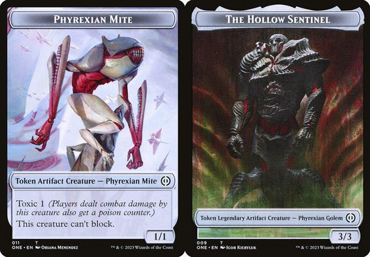 Phyrexian Mite (011) // The Hollow Sentinel (009) Double-Sided Token - Foil