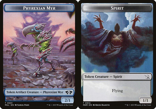 Phyrexian Myr (0001) // Spirit (0014) Double-Sided Token - Foil