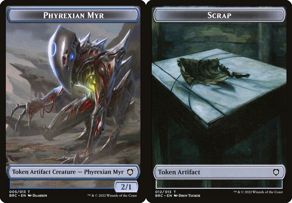 Phyrexian Myr (005) // Scrap (012) Double-Sided Token