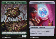 Phyrexian Saproling (0008) // Treasure (0020) Double-Sided Token - Foil