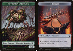 Phyrexian Saproling (0008) // Treasure (0021) Double-Sided Token - Foil