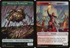 Phyrexian Saproling (0008) // Warrior (0015) Double-Sided Token - Foil