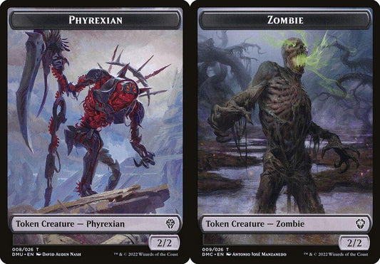 Phyrexian (008) // Zombie (009) Double-Sided Token - Foil
