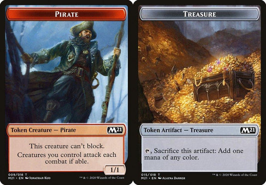Pirate (009) // Treasure (015) Double-Sided Token - Foil
