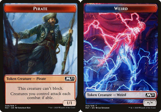 Pirate (009) // Weird (013) Double-Sided Token - Foil