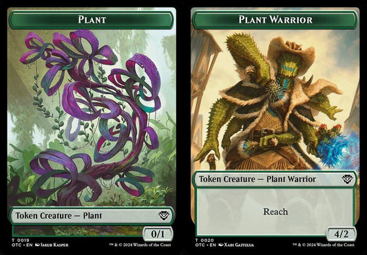 Plant (0019) // Plant Warrior (0020) Double-Sided Token