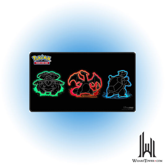 Playmat - Pokemon - Neon Kanto Starter Evolutions