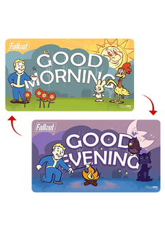 Playmat - Fallout Vault Boy Good Morning/Good Evening Double Sided Mat