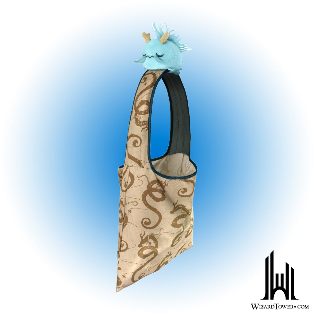 Tote Bag - Brown Dragon Map and Light Blue Dragon