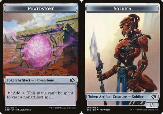 Powerstone (007) // Soldier (009) Double-Sided Token - Foil