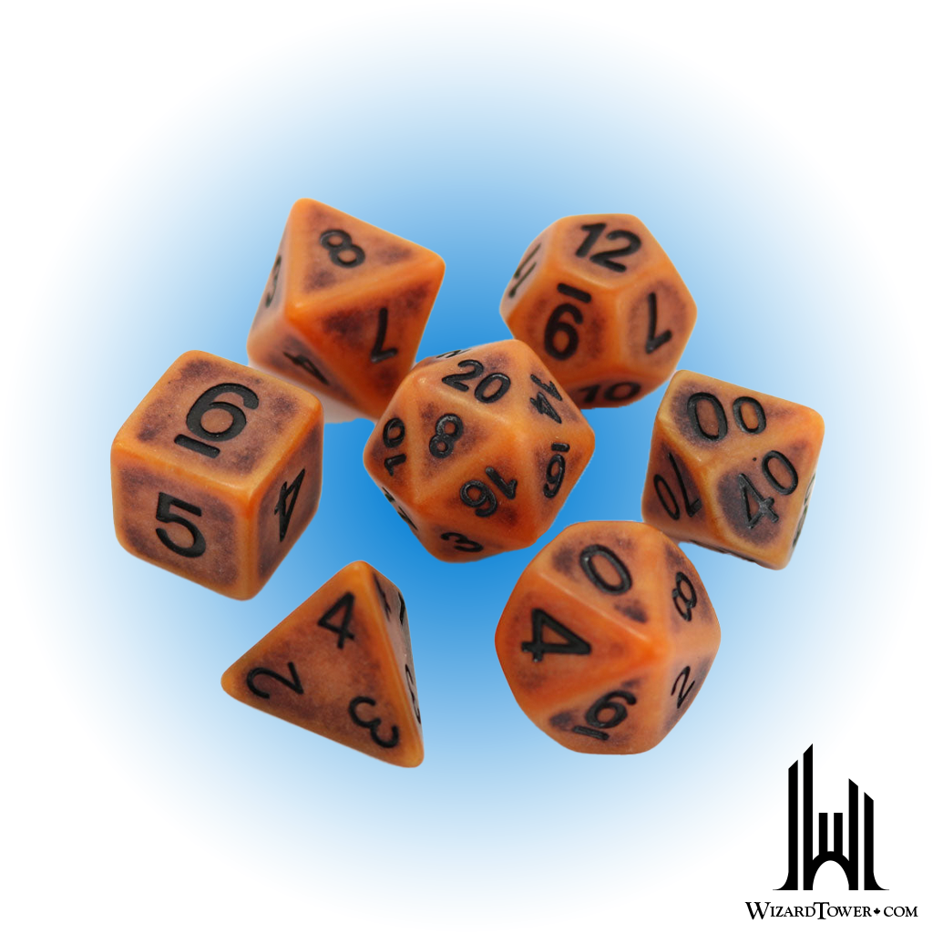 Dice Set - Pumpkin Ancient 7ct