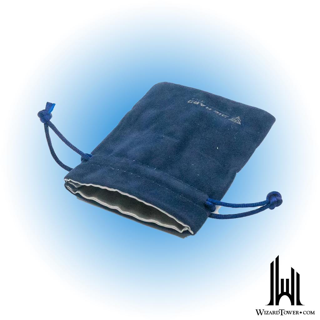 Dice Bag - Satin Lined Velvet Navy Blue Small