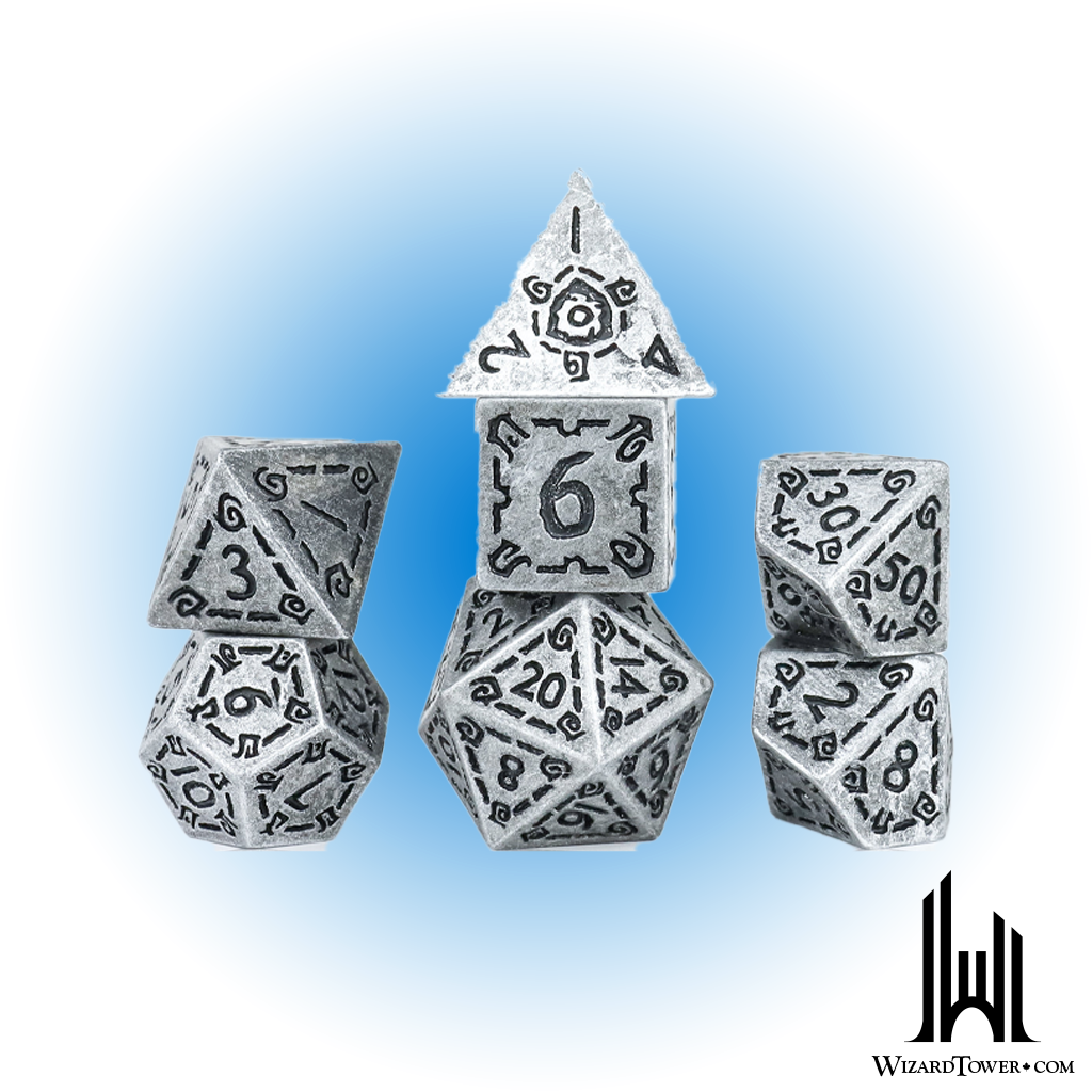 Dice Set - Metal Illusory Silver 7ct