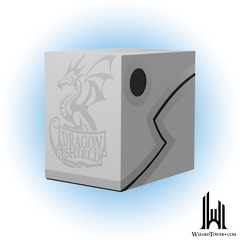 Deck Box - Double Shell - Ashen White / Black 150+