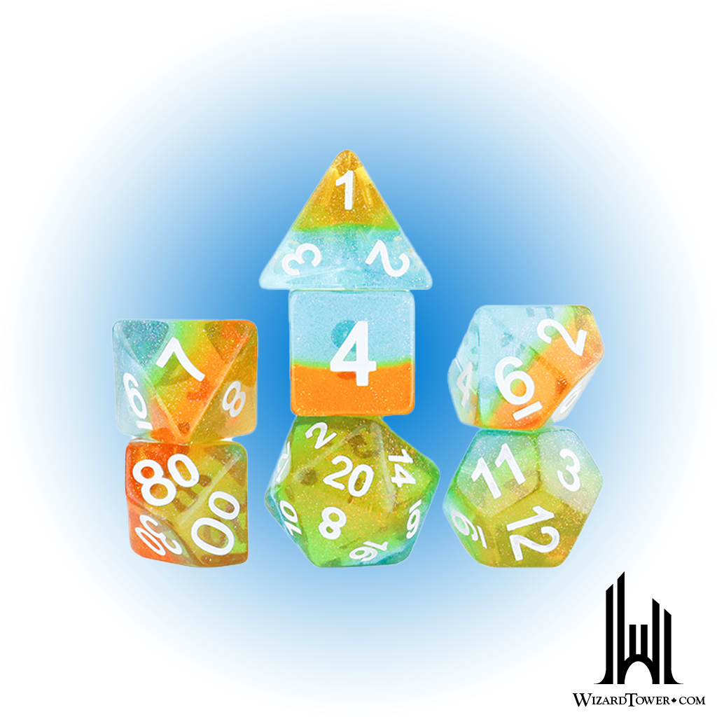 Dice Set - Celestial Ocean Dusk 7ct