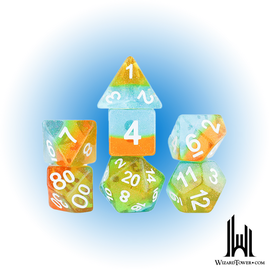 Dice Set - Celestial Ocean Dusk 7ct