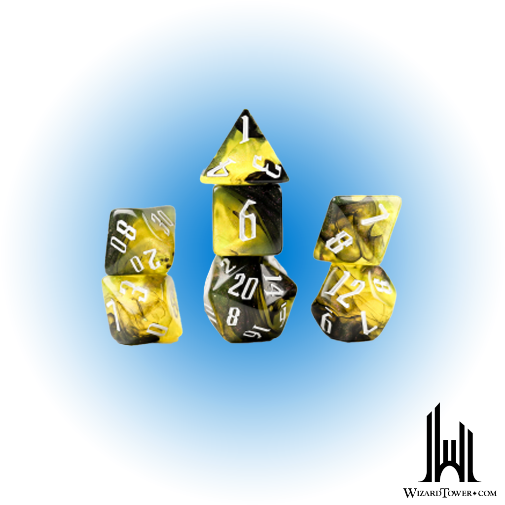 Dice Set - Nebula Poison Black / Green 7ct