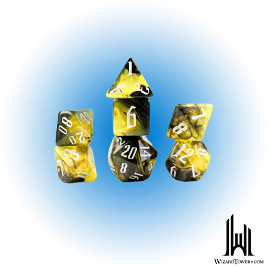 Dice Set - Nebula Poison Black / Green 7ct