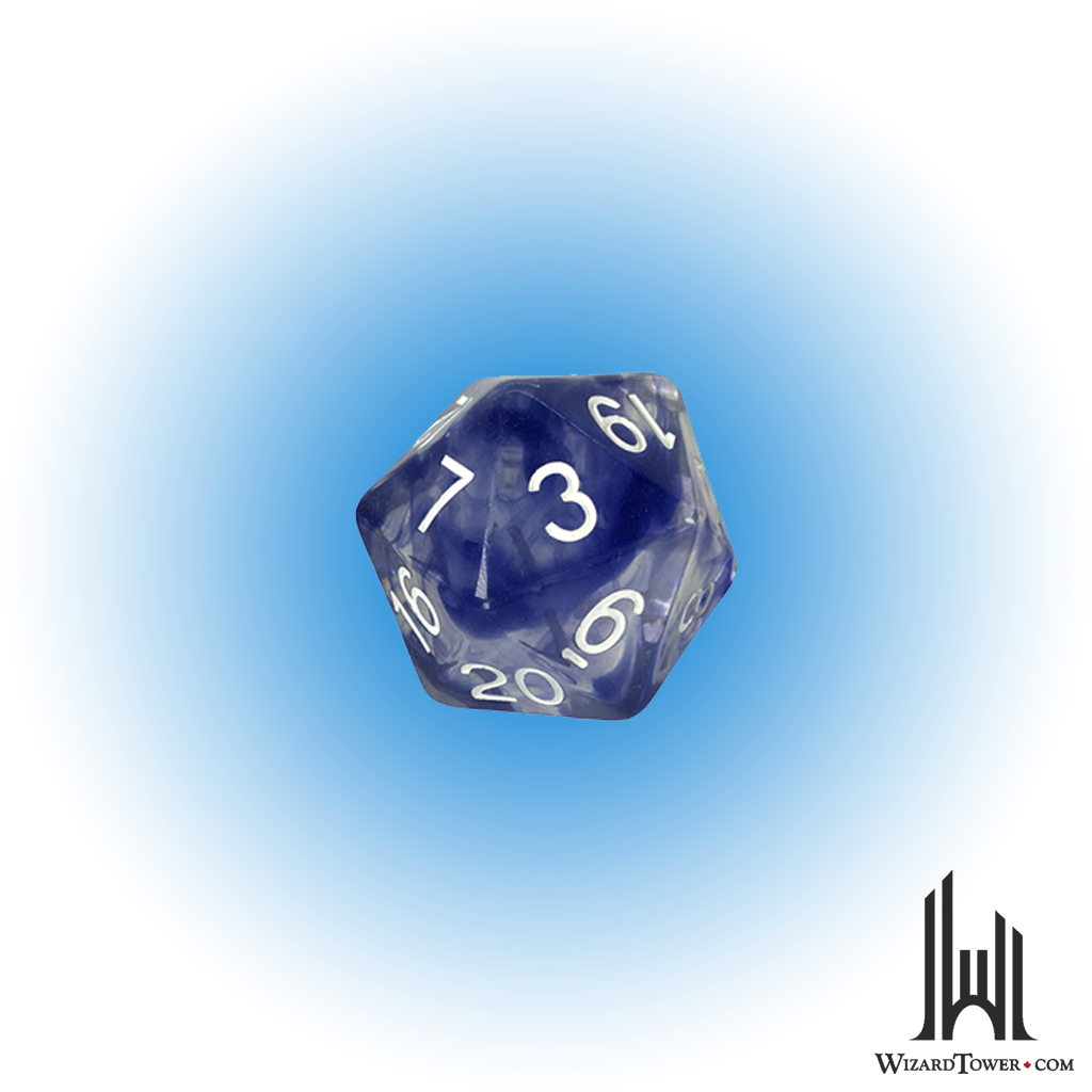 Individual Dice - Diffusion Sapphire 30mm d20