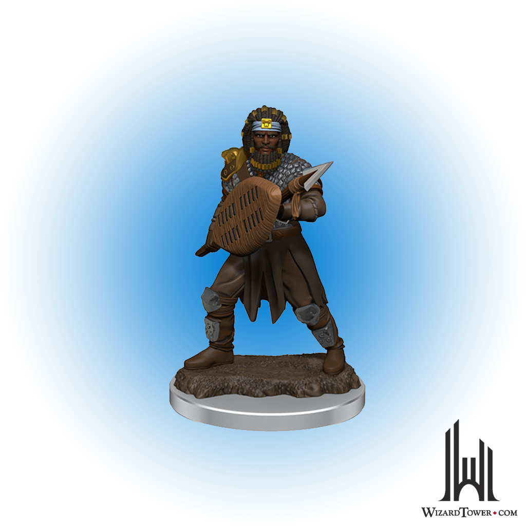 Dungeons & Dragons Premium Figures - Male Human Fighter - Spear & Shield