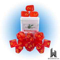 Dice Set - Translucent Red / Yellow 15ct