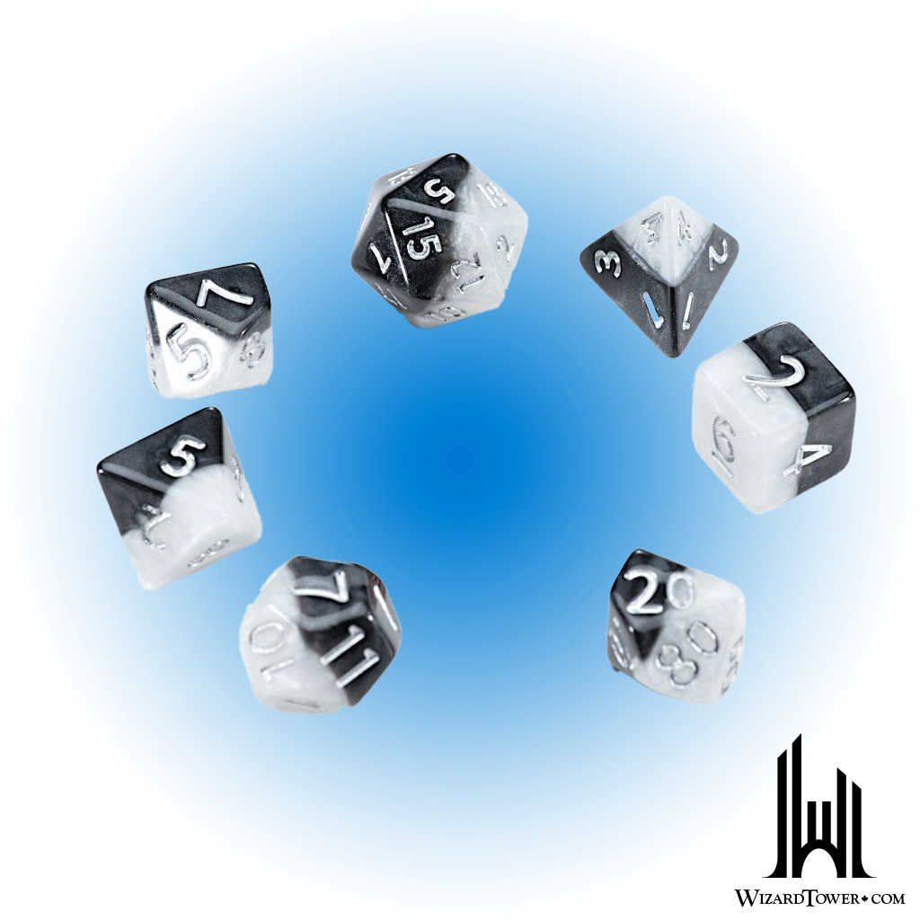 Dice Set - Yin Yang Tiny 7ct