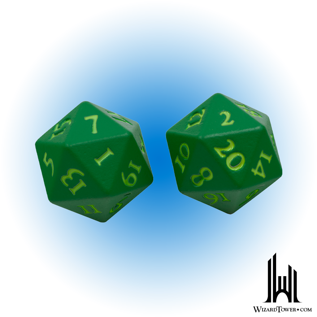 Dice Set - Heavy Metal Vivid Green d20 2ct