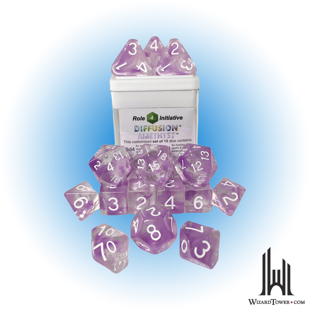 Dice Set - Amethyst 15ct