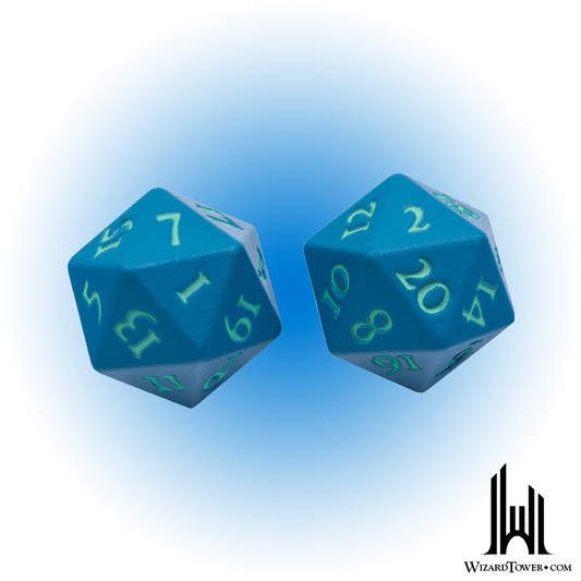 Dice Set - Heavy Metal Vivid Teal d20 2ct