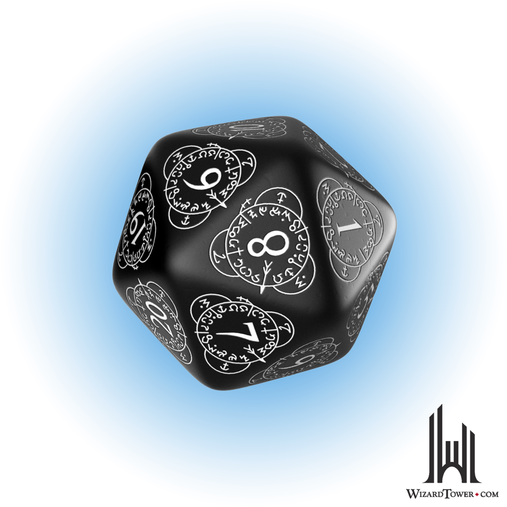 Individual Dice - Level Counter Beige / Black d20
