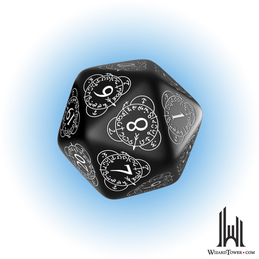 Individual Dice - Level Counter Beige / Black d20