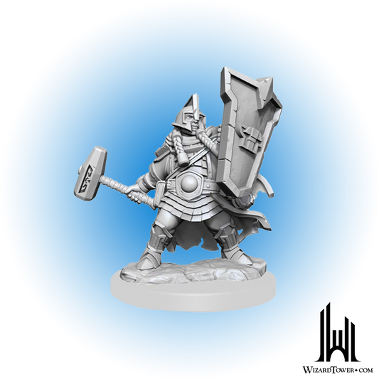 Unpainted Miniature - Dungeons & Dragons Frameworks - Dwarf Cleric
