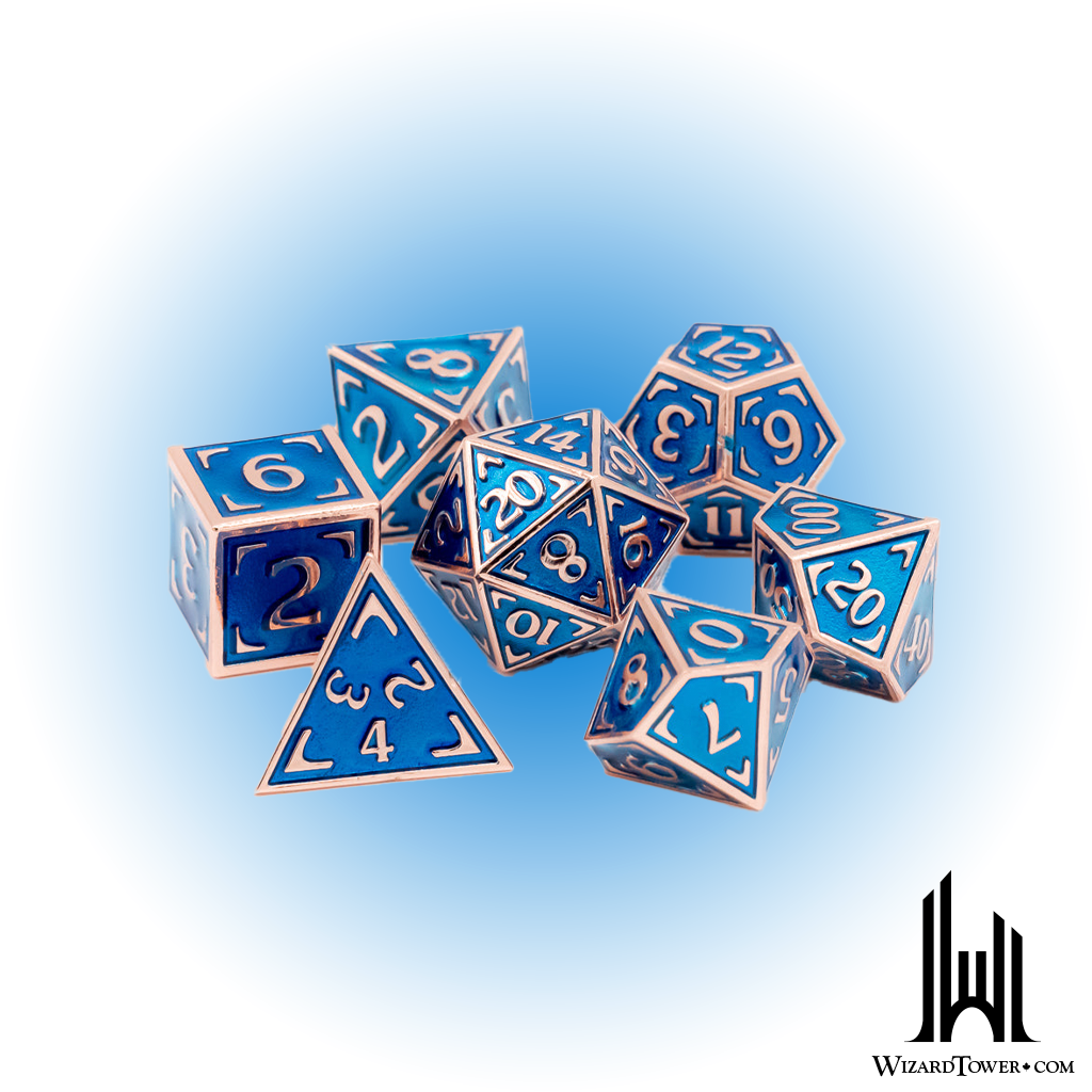 Dice Set - Metal Reticle Uchronia Nautilus 7ct