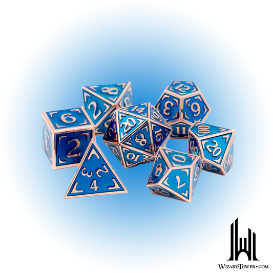 Dice Set - Metal Reticle Uchronia Nautilus 7ct