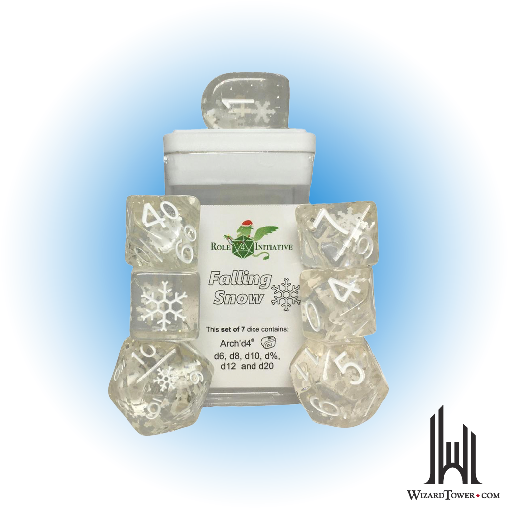 Dice Set - Holi-Dice Falling Snow 7ct