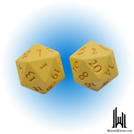 Dice Set - Heavy Metal Vivid Yellow d20 2ct