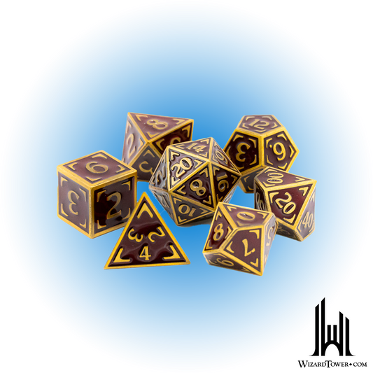 Dice Set - Metal Reticle Uchronia Nouveau 7ct