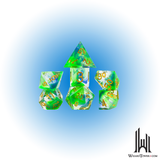 Dice Set - Sharp-Edged Cyprus 7ct