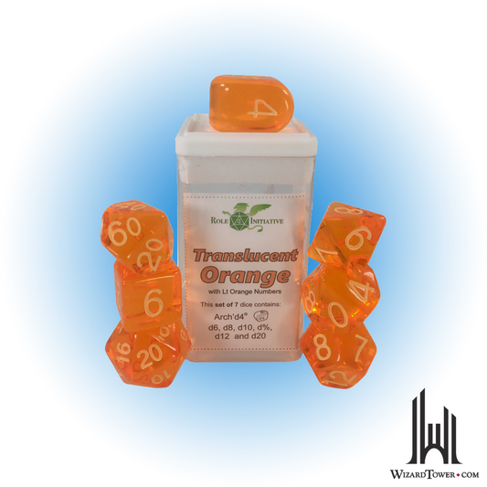 Dice Set - Translucent Orange / Light Orange 7ct