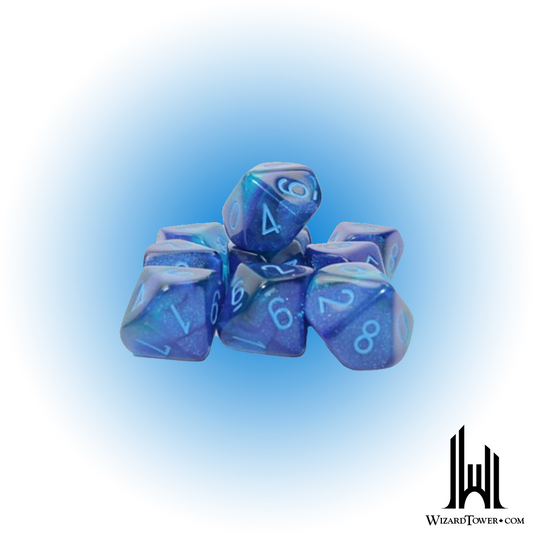 Dice Set - Gemini Blue / Light Blue d10 10ct