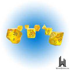 Dice Set - Borealis Canary / White Luminary 7ct