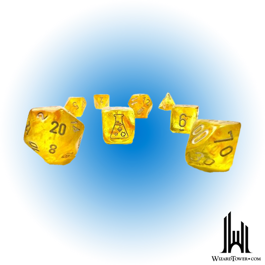 Dice Set - Borealis Canary / White Luminary 7ct