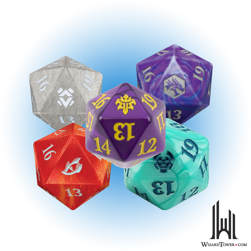 Individual Dice - Oversized Assorted Spindown d20