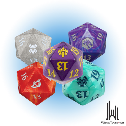 Individual Dice - Oversized Assorted Spindown d20