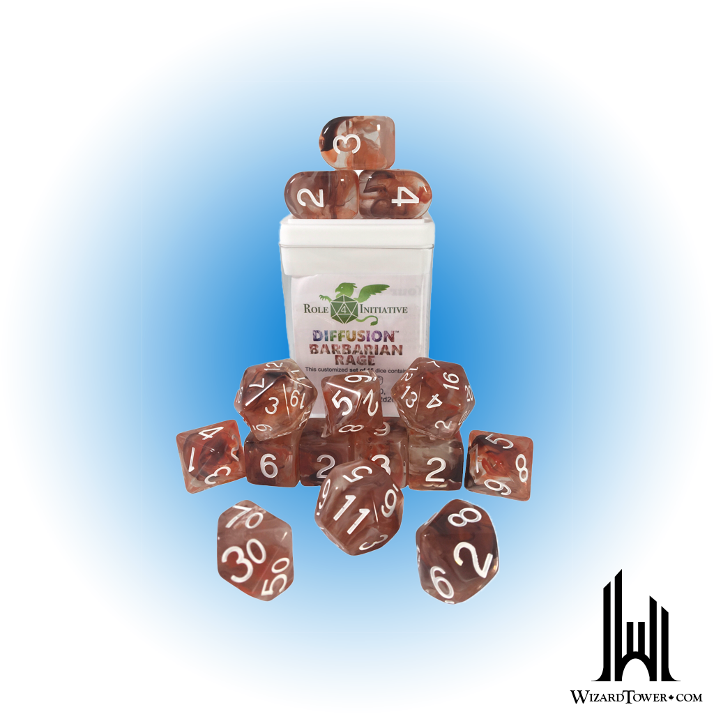 Dice Set - Diffusion Barbarian Rage Symbol 15ct
